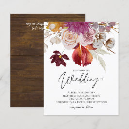 BUDGET Plum Cinnamon Wedding Fall Florals