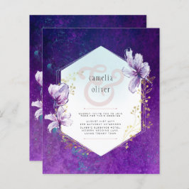 Budget Plum Lila Floral Wedding All-in-1