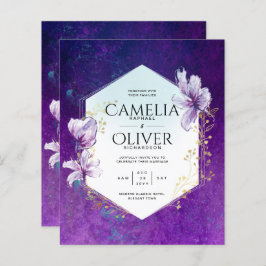 Budget Plum Lila Floral Wedding All-in-1