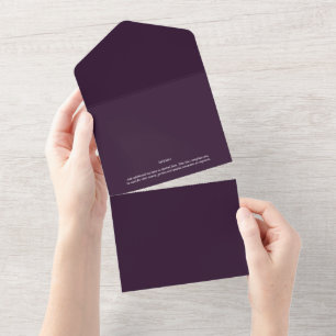 BUDGET PLUM PURPLE Monochrom-Vorlage All In One Einladung