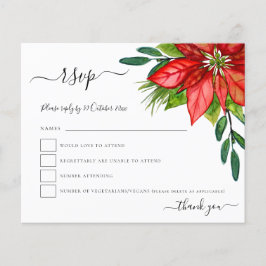 Budget Poinsettia Foliage Christmas RSVP
