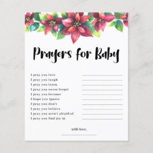 Budget Poinsettia Gebete für Baby Shower Karte