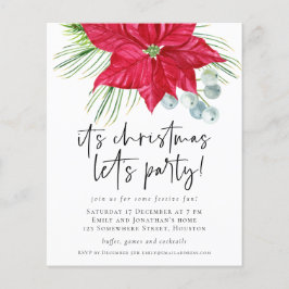 Budget Poinsettia Weihnachten Lasse Party Einladun