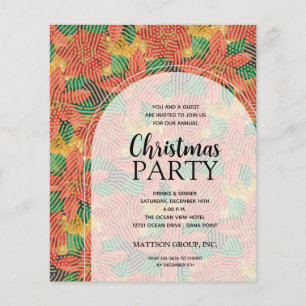 Budget Poinsettias Weihnachtsfeierlichkeiten Party Flyer