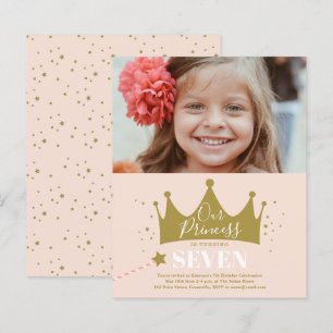 Budget Prinzessin Pink Moderne Geburtstagseinladun