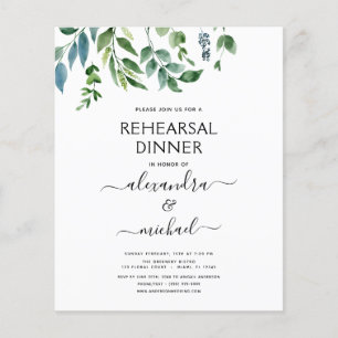 Budget Probe Dinner Foliage Grüne Elegant Flyer