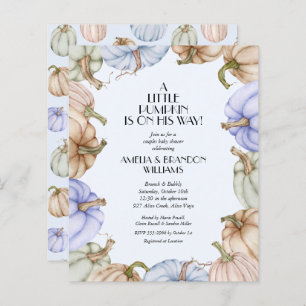 Budget Pumpkin Boy Baby Shower Einladungen