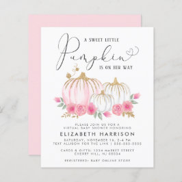 Budget Pumpkin Floral Baby Girl Virtual Dusche