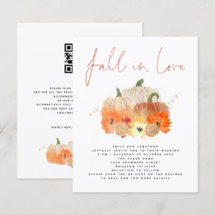 Budget Pumpkin Glitzer QR Code Fall in Liebe Einla