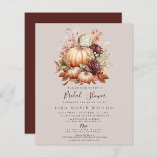 Budget Pumpkins Fall Bridal Dusche Einladungen