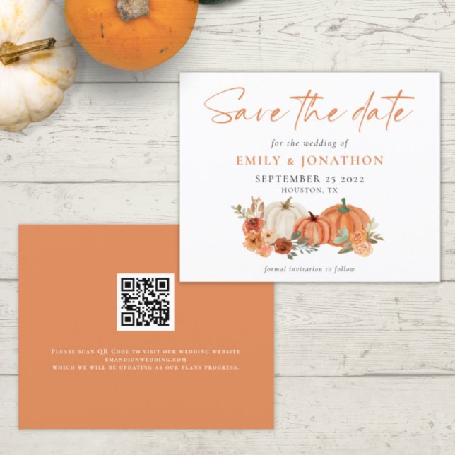 Budget Pumpkins Florals QR Hochzeit im Herbst Rett (Von Creator hochgeladen)