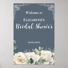 Budget Purple Florals Bridgerton Bridal Shower Poster