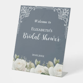 Budget Purple Florals Bridgerton Bridal Shower Sockelschild