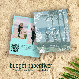 Budget QR CODE 3 Foto Sommerhochzeit Flyer
