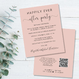 Budget QR Code Blush Hochzeitsempfehlung Einladung