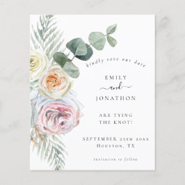 Budget QR Code Eukalyptus Floral Wedding Rett Date