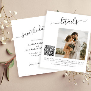 Budget QR-Code Foto elegante Hochzeit Termin merke