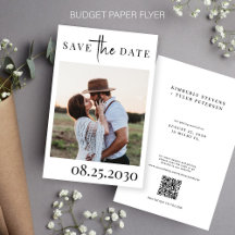 Budget QR CODE Foto Moderne Hochzeit speichern das