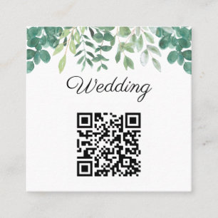 Budget QR Code Grüne Einladung Hochzeit