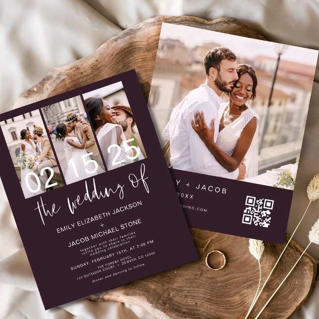 Budget QR Code Kalligrafie Einladung Hochzeit (Von Creator hochgeladen)
