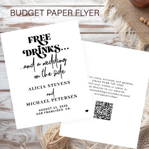 Budget QR-Code lässliche Hochzeit "Save the Date" Flyer