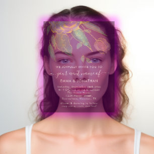 Budget QR Code Marsala Gold Blume Lila