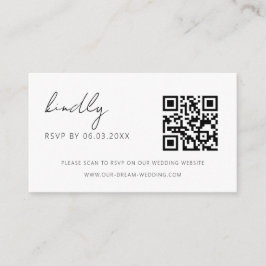 Budget QR Code Minimalistische UAWG Wedding Websit Begleitkarte