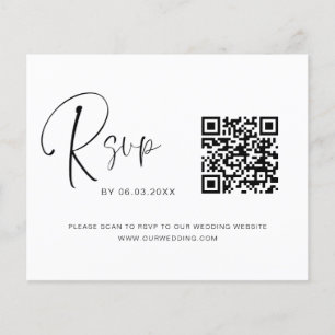 Budget QR-Code RSVP Hochzeitswebsite Flyer