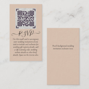 Budget QR Code Website UAWG Hotel Wedding Details Begleitkarte