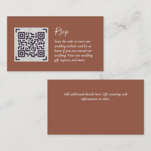 Budget QR Code Website UAWG Hotel Wedding Details Begleitkarte