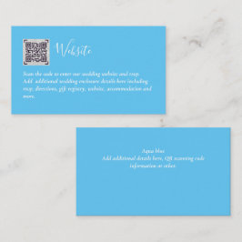 Budget QR Code Website UAWG Hotel Wedding Details Begleitkarte