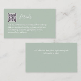 Budget QR Code Website UAWG Hotel Wedding Details Begleitkarte