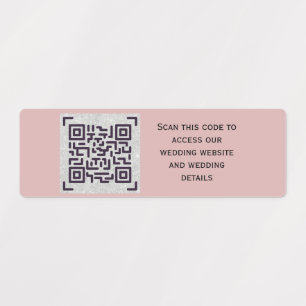 Budget QR Code Website UAWG Hotel Wedding Details Etiketten