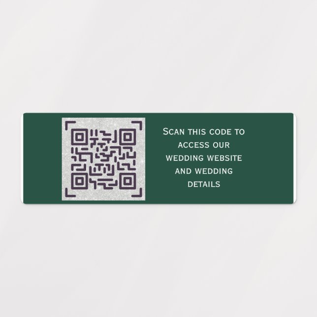 Budget QR Code Website UAWG Hotel Wedding Details Etiketten (Design 1)