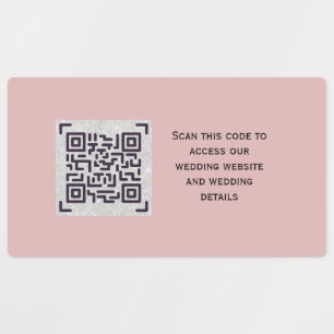 Budget QR Code Website UAWG Hotel Wedding Details Etiketten