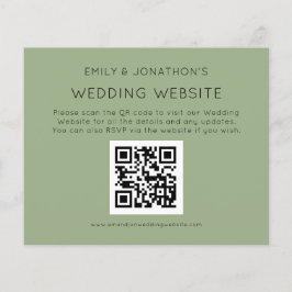 Budget QR Code Wedding Website Sage Encl