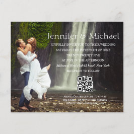 Budget qr uAwg Hochzeitseinladung Flyer