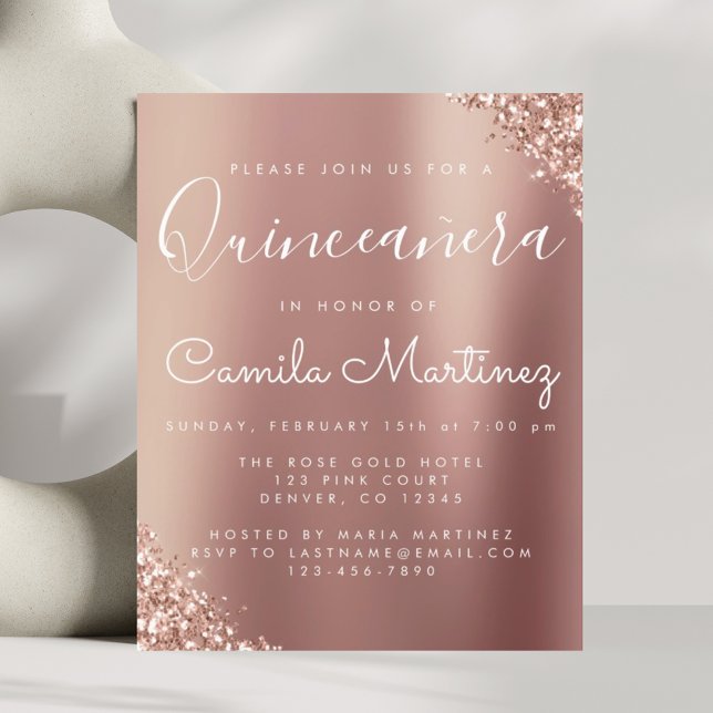 Budget Quinceanera Blush Pink - Rose Gold Glitzer (Von Creator hochgeladen)