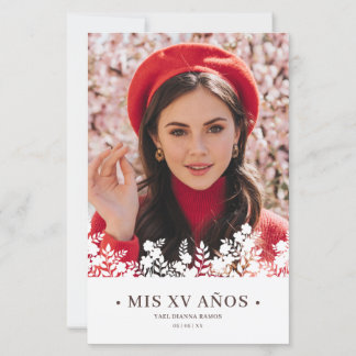 Budget Quinceañera Elegante Blumenrahmen Spanisch