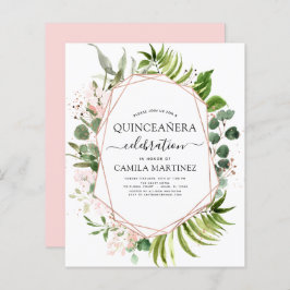 Budget Quinceanera Eukalyptus Rose Gold Geometrie