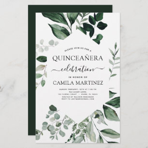 Budget Quinceanera Frühjahr botanische Grünpflanze