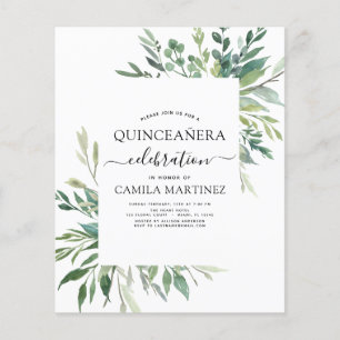 Budget Quinceanera Frühjahr botanische Grünpflanze