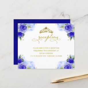 Budget Quinceanera Königlichblaue Empfangskarte