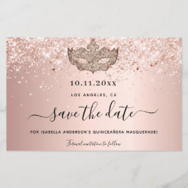 Budget Quinceanera Masquerade Rose Gold rett Datum