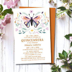Budget Quinceañera Pink Lila Butterfly Floral Flyer