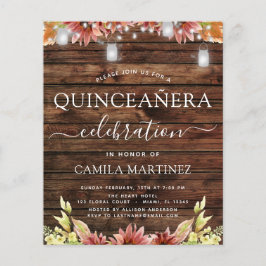 Budget Quinceanera Rustikales Holz Herbst Sonnenbl