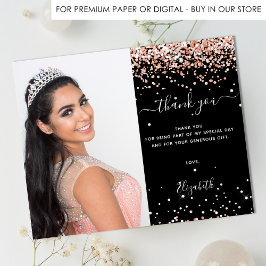 Budget Quinceanera Schwarze Rose Gold Foto vielen 