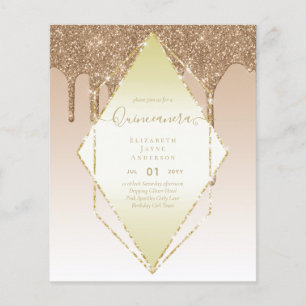 BUDGET Quinceanera Tropfender Glitter Glamour 15. Flyer