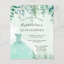 Budget Quinceanera verzauberte Waldkleid