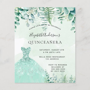 Budget Quinceanera verzauberte Waldkleid